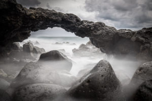 Spain, Canary Islands, Tenerife, rock formation in the sea Spain, Canary Islands, Tenerife, rock formation in the sea